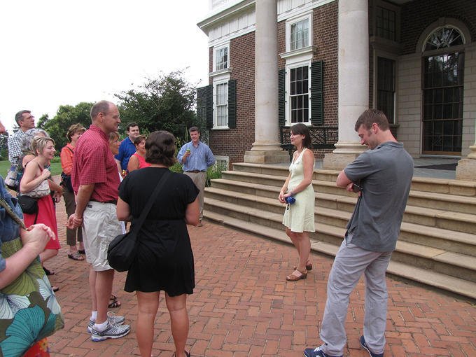 BridgeItGlobal's tweet photo. The "Sea of Liberty" crew - evening reception (circa 2012?) #museummemories @TJMonticello @TeachMonticello https://t.co/KvgeqaB4Dd