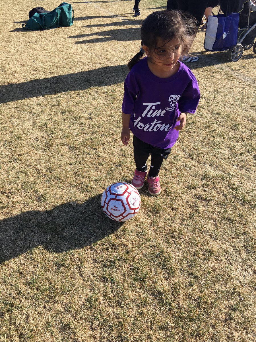 Her first game. #calgarysport #TimHortons