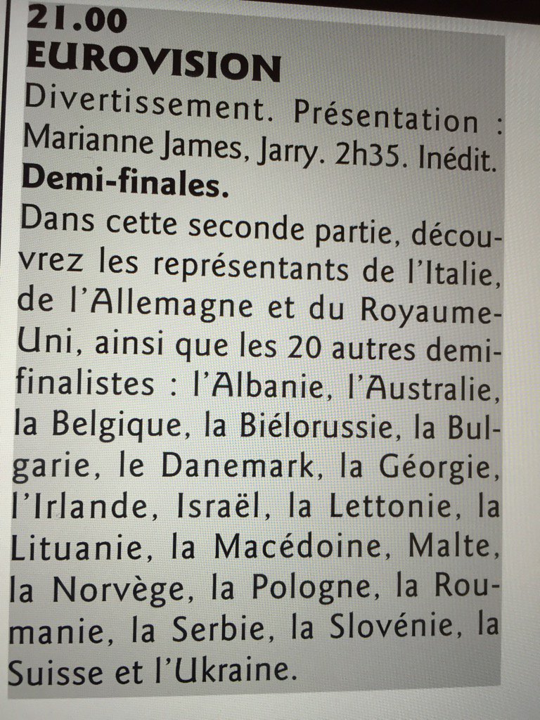 bouemo's tweet image. Moi qui rêve d'aller en Australie, la voilà qui se rapproche enfin!!!
#Eurovision #républicainlorrain