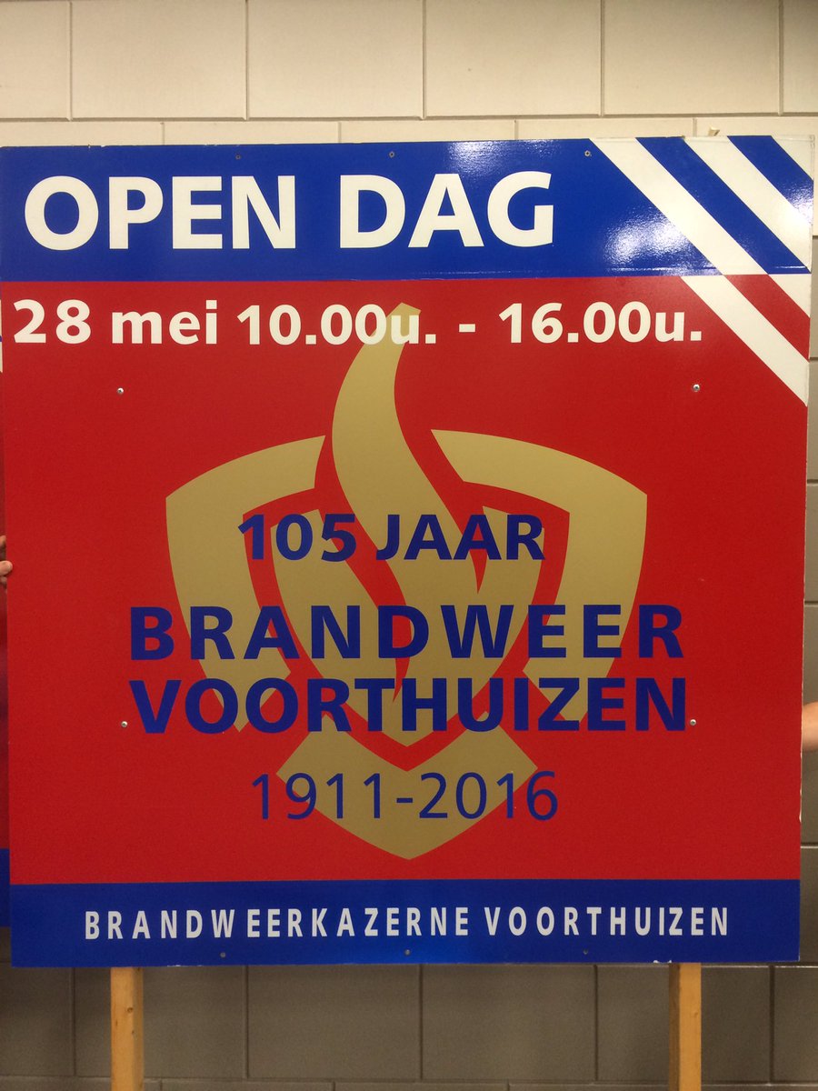 Zat. 28 mei open dag bij onze kazerne ter gelegenheid van ons 105 jarig bestaan. De aankondigingsborden staan klaar