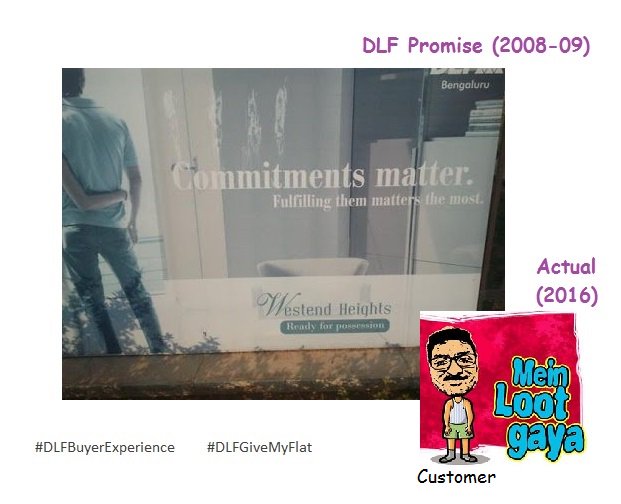 mpaulmba's tweet photo. @TimesNow #DLFGiveMyFlat #DLFBuyerExperience Unfulfilled promises &amp; Xtra bills taken a toll of Home Buyers livs. RT https://t.co/sgdElZgpyN