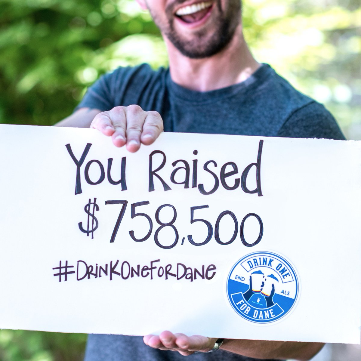 DutchBros's tweet image. You're amazing #DutchNation! You raised $758,500 on #DrinkOneForDane day!  Thank's for loving those in need! #endals