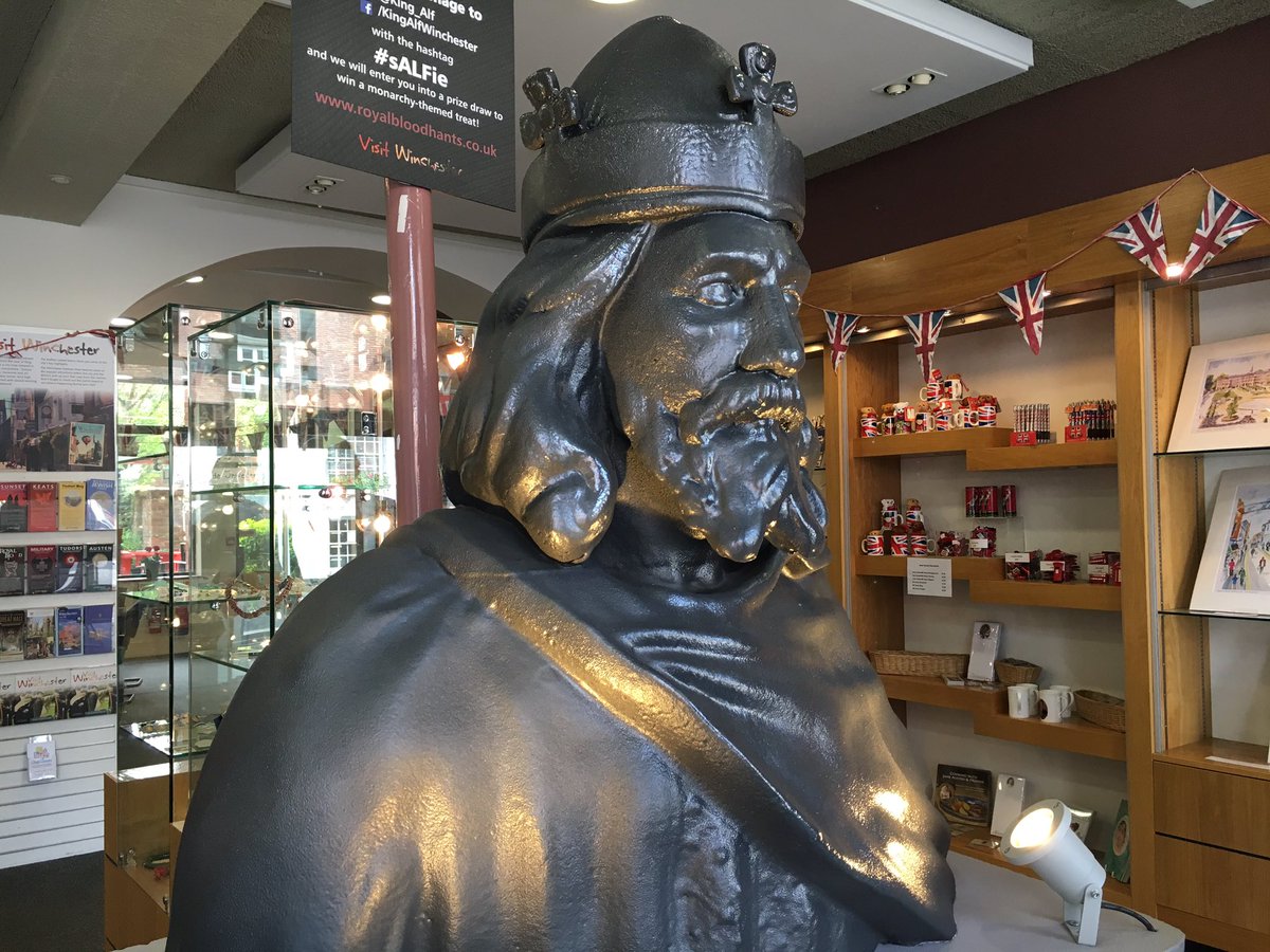 King_Alf's tweet image. We have a new resident in the Winchester Tourist Information Centre - come and meet talking King Alf #royalblood