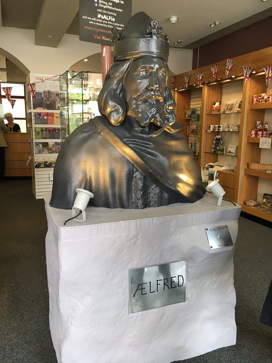 King_Alf's tweet image. We have a new resident in the Winchester Tourist Information Centre - come and meet talking King Alf #royalblood