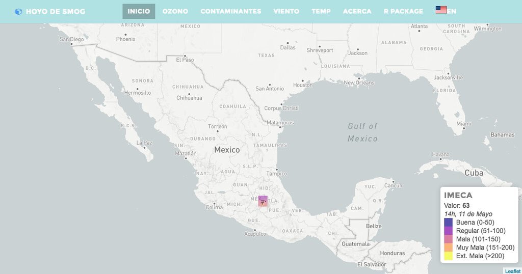 Hoyo de Smog, sitio con información actualizada sobre contaminación en #CDMX vía <a href="/DiegoValle/">Diego Valle-Jones</a> ow.ly/AG3O3007r9i