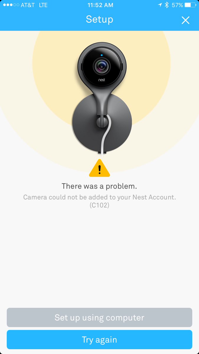 adrianjank's tweet image. @nest your camera setup on the app is suspect! Can you at least tell me what the problem is. #terribleux