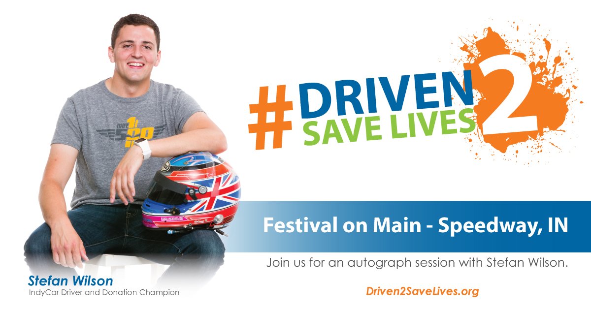 We're looking forward to a fun night on Main Street with <a href="/IndyFamilyFnd/">IndyFamilyFoundation</a> &amp; <a href="/stef_wilson/">Stefan Wilson</a> #Driven2SaveLives