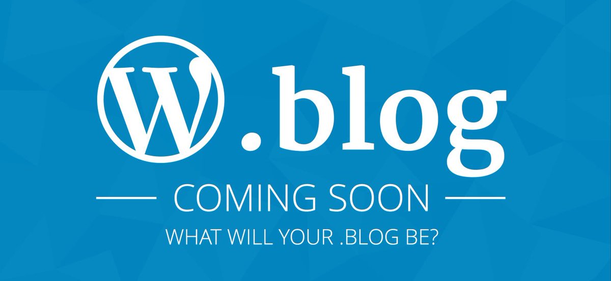 wordpressdotcom's tweet image. Coming Soon: New .Blog Domains for Websites en.blog.wordpress.com/2016/05/12/com…
