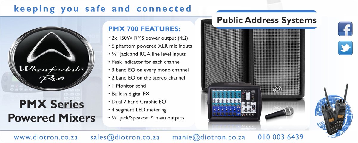 diotronelec's tweet photo. Product Focus | Warfedale PMX Series
#DiotronElectronics #Diotron #PAsystems 
#Warfedale #cirobertson https://t.co/lQLiLtH27y