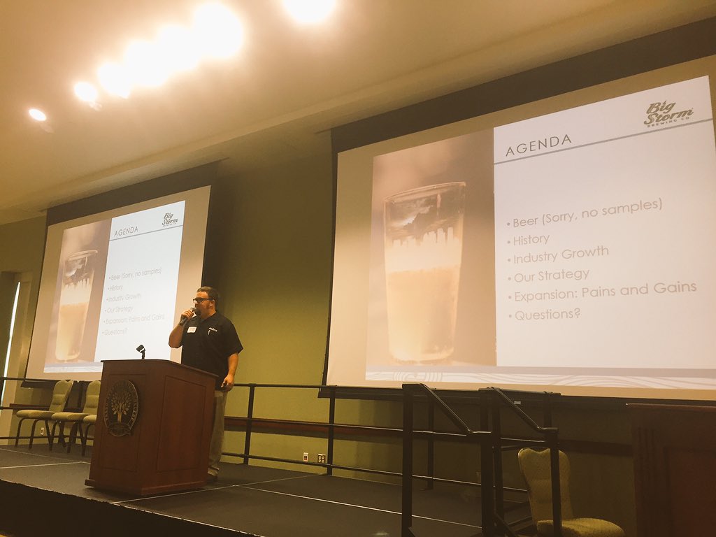 Listening to Mike Bishop from <a href="/BigStormBrewing/">Big Storm Brewing and Distilling Co</a> "Fermenting Growth"! Such a great story of success @bizgrow2016