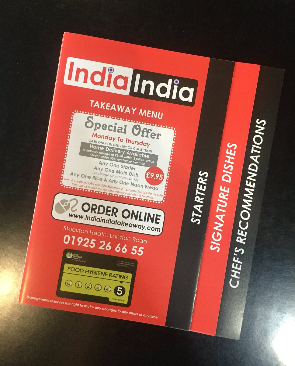 mjaysSTH's tweet photo. When your favourite takeaway puts an offer on 👏🏼😏😍 India India Stockton Heath! #offer #stocktonheath https://t.co/wNjw1EMcMr