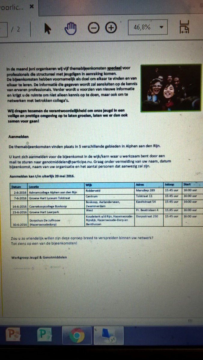 voorlichtingsbijeenkomst genotsmiddelen voor professionals, komt u ook?