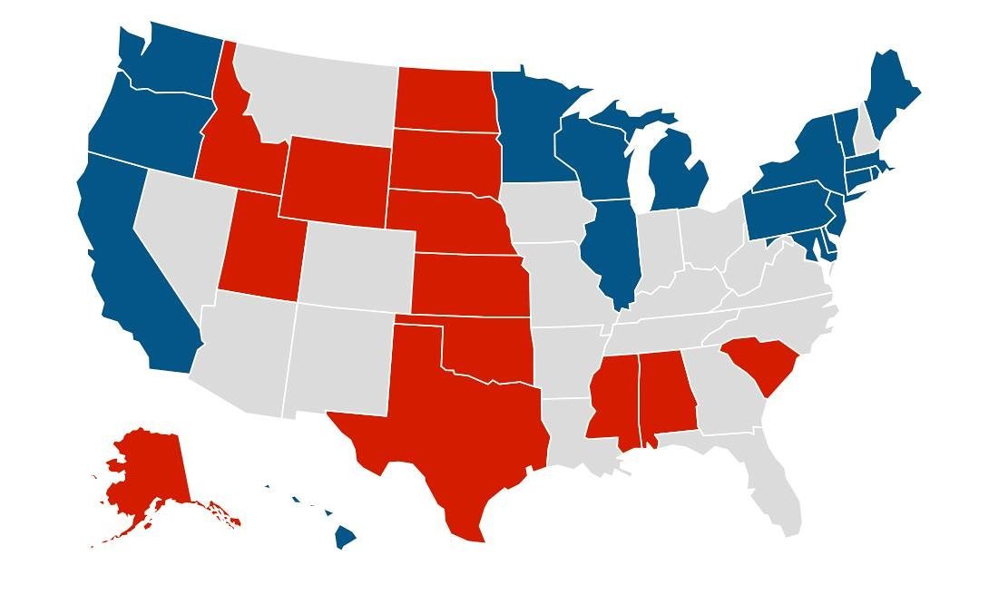 30 Us Political Party Map - Maps Online For You