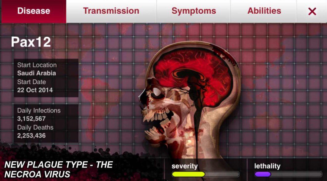 samilacoriano's tweet photo. @NutmegSomething super cool game called Plague Inc. where you have to make humans extinct with diseases! #bio110sp16 https://t.co/aslb6ZqgsO