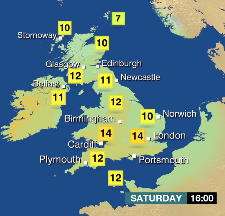 bbcweather's tweet photo. Don't shoot the messenger! Cooling down as we go into the weekend... Jo https://t.co/d9BTjeUe92