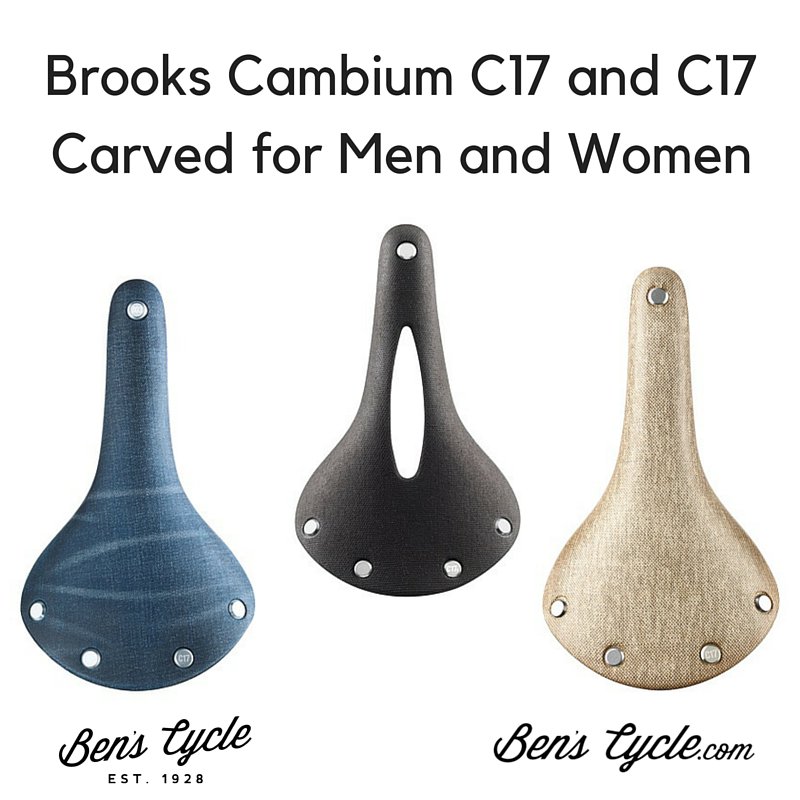 The <a href="/brooksengland/">Brooks England</a> #CambiumC17, #CambiumC17Carved for men and women. Comfort, durability. blog.benscycle.com/?p=5302