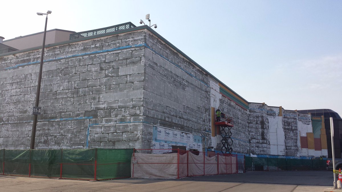 Our transformation is well underway! Who knew that styrofoam was so versatile? #construction #renovations #WEM