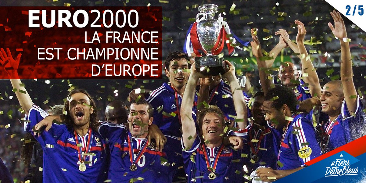 equipedefrance's tweet photo. @Bapt_lmt #QuizzBleu La France est sacrée en 2000. Quel jour? Répondez avec le hashtag de la forme #3DECEMBRE https://t.co/fos8gF43V6