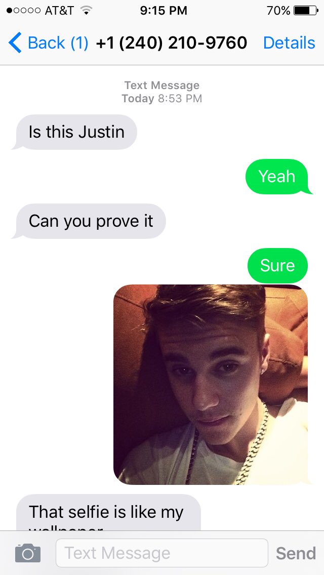 WhoCamBaker's tweet photo. When you get asked if you're Justin 😂😂😂 https://t.co/bOlYgcC6E1