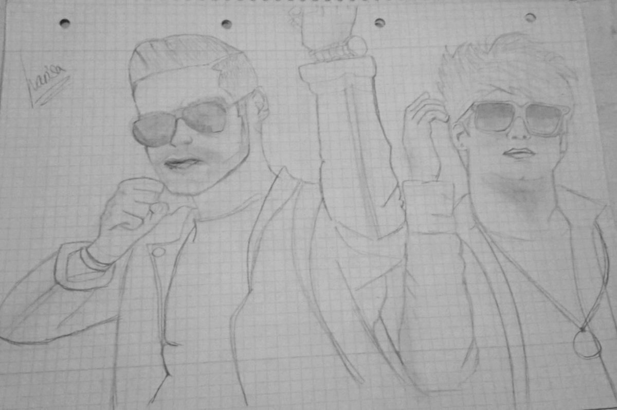 Hey leute😃
Ich feier die parodie von <a href="/Julien_Bam/">JulienBam</a> und <a href="/inscopenico/">INSCI</a> . 
Hier eine Zeichnung von Ju und Inscope😃❤