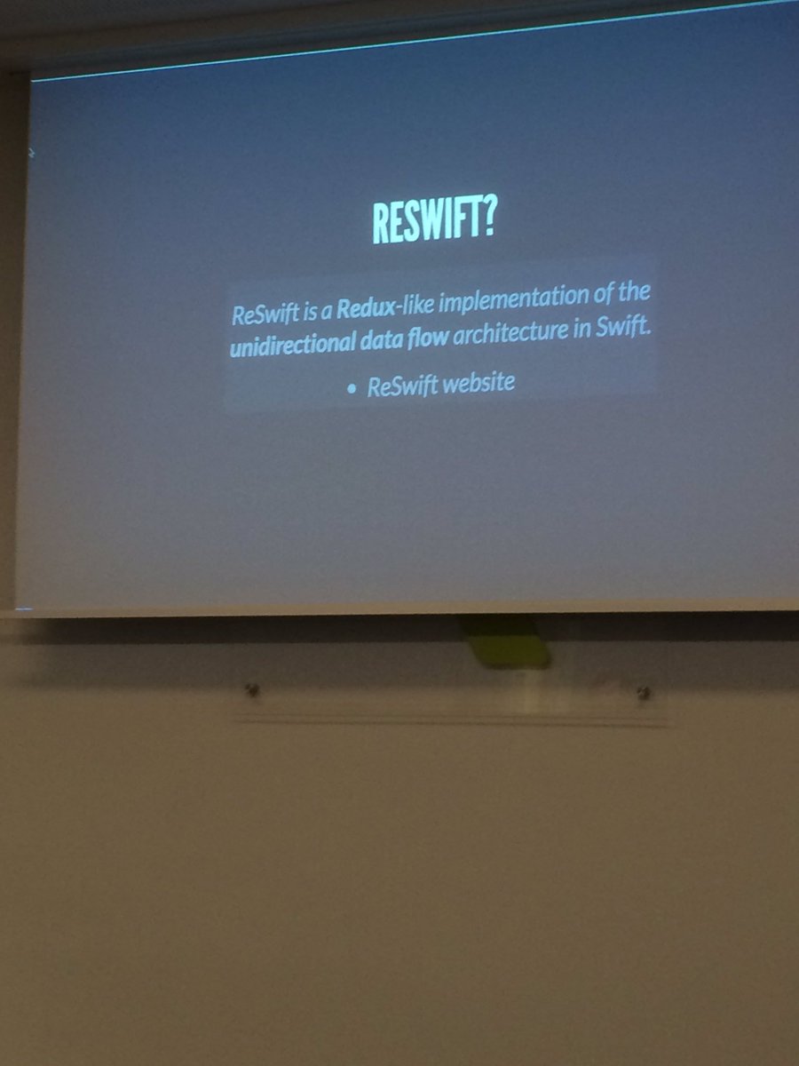 nikolasburk's tweet image. @terhechte doing an awesome job explaining #ReSwift to a very critical iOS audience at @cocoaheads_hh