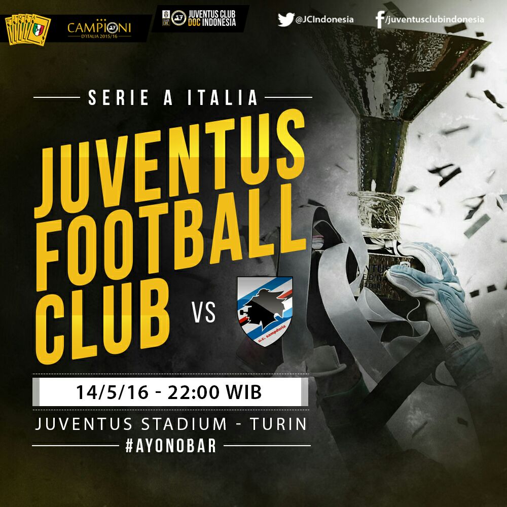 #NextMatch #SerieA #Gio38 | Juventus vs Sampdoria | Sabtu 14/5 | Pkl 22.00 WIB | Juventus Stadium | LIVE BeinSport 1