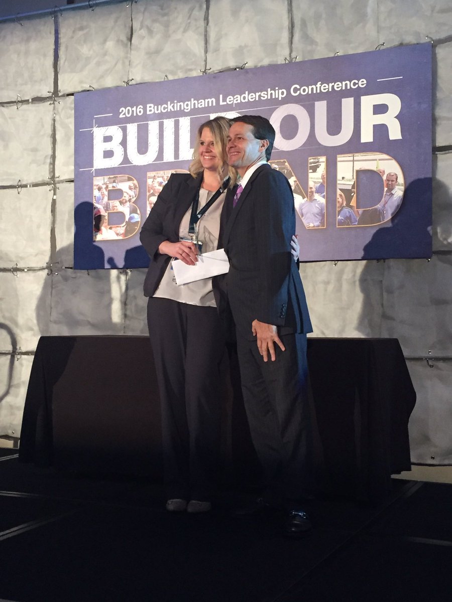 BuckinghamCo's tweet photo. Congrats to Kennadi &amp; Tom winners of Exceptional Leadership Awards! #buildourbrand2016 #buckinghamwins https://t.co/NwlvF6AuOX