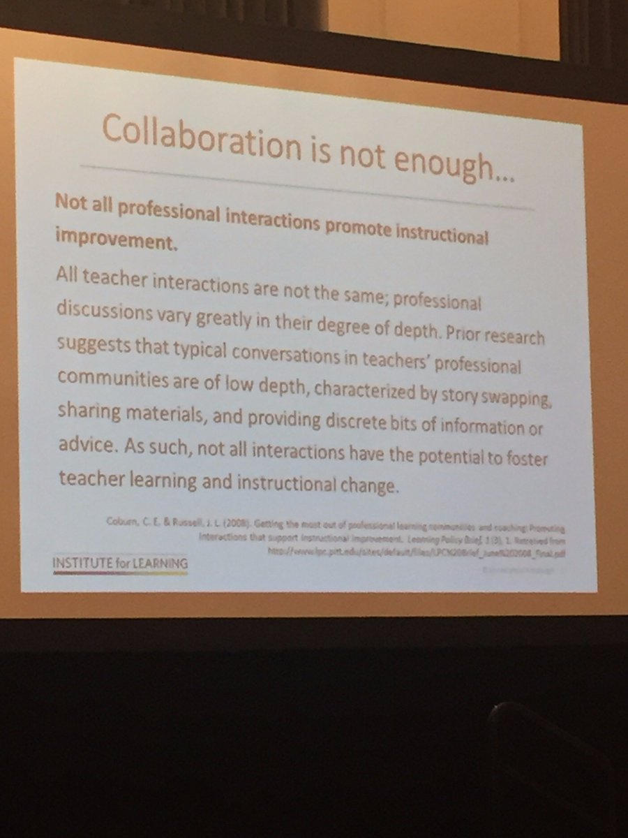 IFL_Pitt's tweet photo. Collaboration is not enough. How do promote depth of learning in PLCs? #IFLPLC #IFLcollaborate https://t.co/BGdEXKeSr5