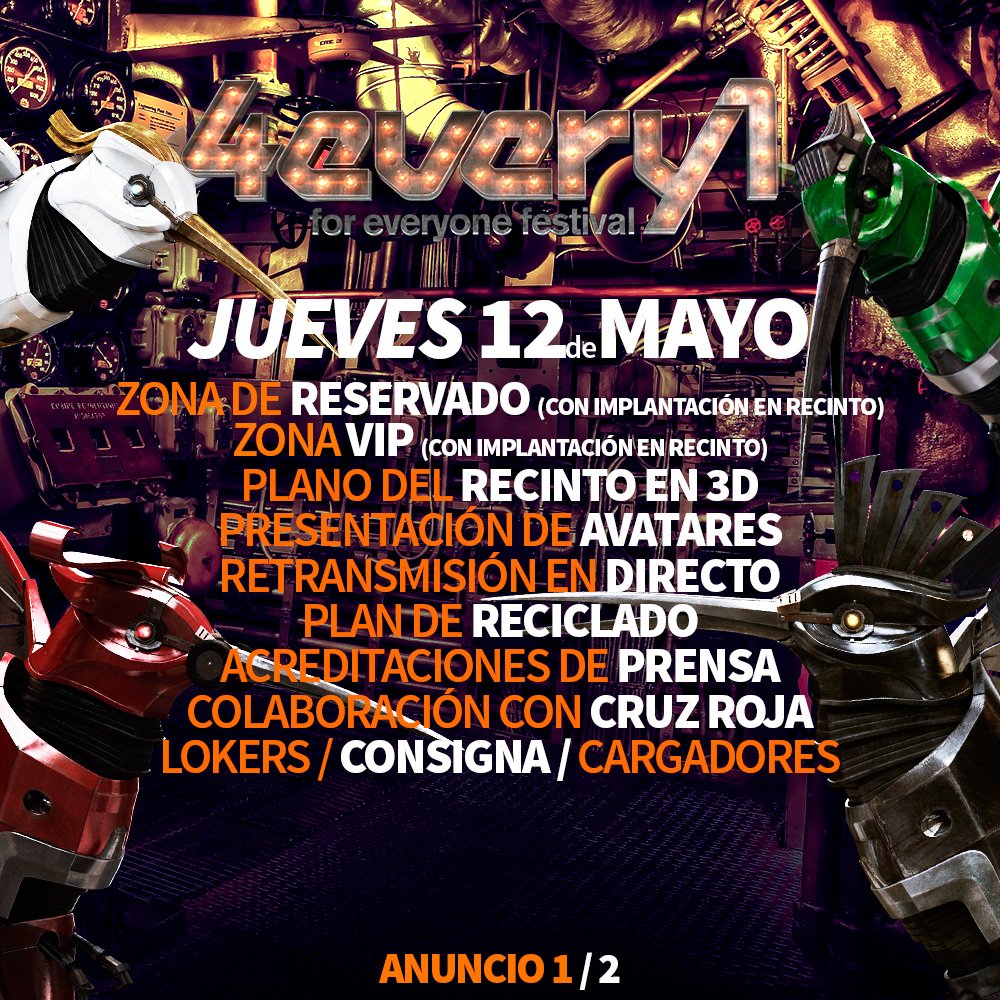 Nota de Prensa final (parte 1/2) próxima 20 de Mayo 
#AmanecerBailando

4every1festival.com/4every1-festiv…