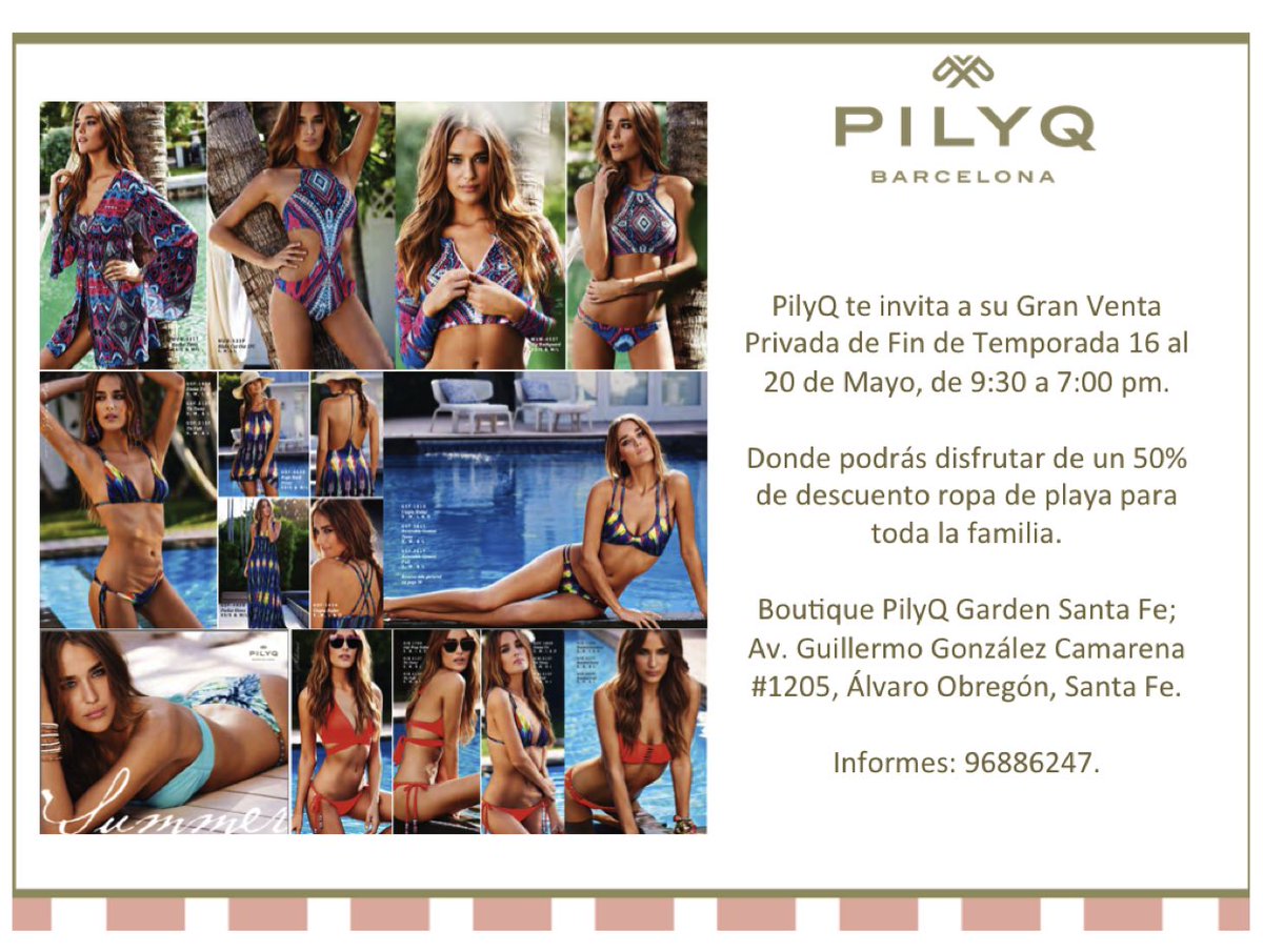 PilyQmx's tweet photo. Gran #Venta Privada por fin de #TemporadaNo te la puedes perder, del 16 a 30 de #Mayo.🙆🙋#pilyqmx #gardensantafe #50% https://t.co/YH4puRinhL