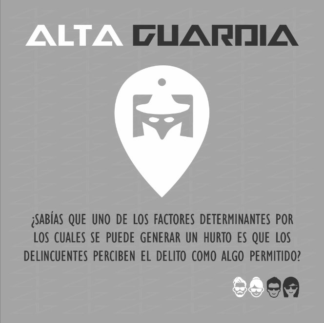 AltaGuardiaCo's tweet photo. Su profesión es el crimen, tu obligación es tu seguridad!!! #AltaGuardia #Seguridad https://t.co/dBIFKkEuah