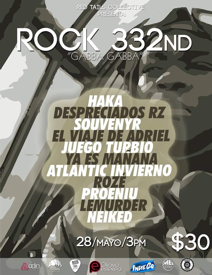 28 de mayo Gabba Gabba @redtailscolect @yaes_maniana @despreciados_rz @rozeoficial @Proeniu_Mx @juegoturbio y +