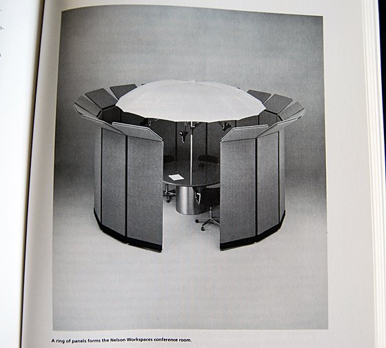 BOS_Workspaces's tweet photo. George Nelson's "free standing conference room" from the 1970's reminds us of @Haworthinc 's #openest collection! https://t.co/ie0JS2Rm4d
