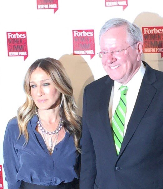 SteveForbesCEO's tweet photo. Great time discussing entrepreneurship &amp; other subjects w/ legendary @SJP at #ForbesWomensSummit #redefinepower https://t.co/PRwOs3Kz6F