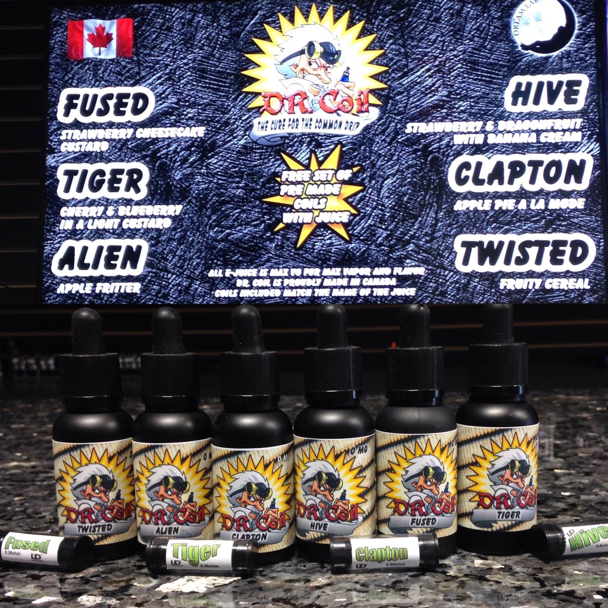 OSVSLeth's tweet photo. Come in to #OneStopVapeShop and get a prescription from Dr.Coil #EJuice receive a set of coils for your dripper! https://t.co/dmCIrrjmz6