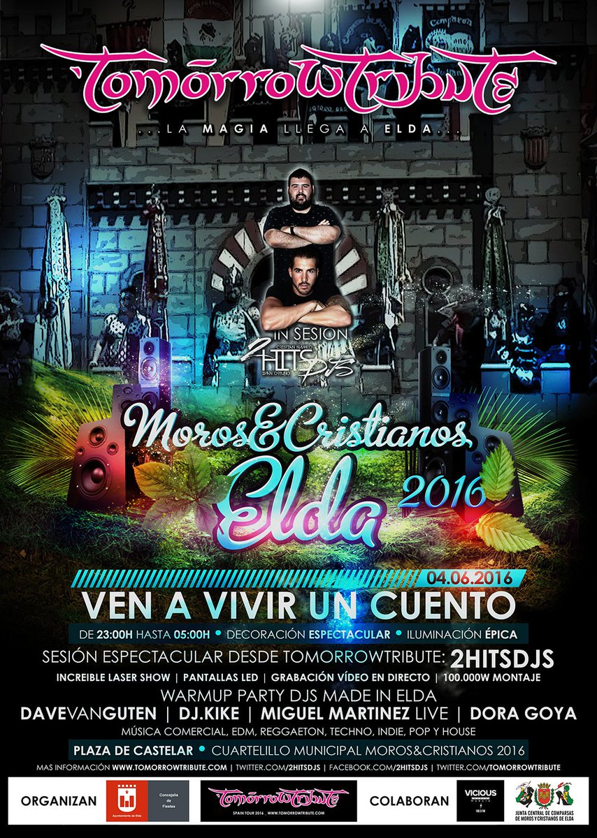 TOMORROWTRIBUTE ELDA en el CUARTELILLO MUNICIPAL de Elda en sus fiestas de #MOROSYCRISTIANOS 2016 .. ¿Soñamos?