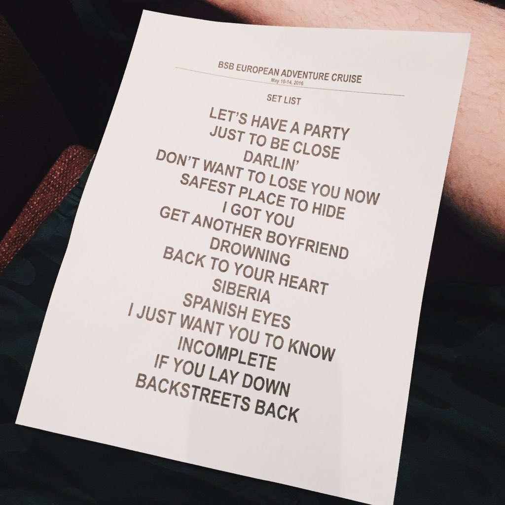 backstreetboys's tweet photo. Wish you could hear...  #BSBCruise2016 acoustic set https://t.co/9GpRgslnQ8