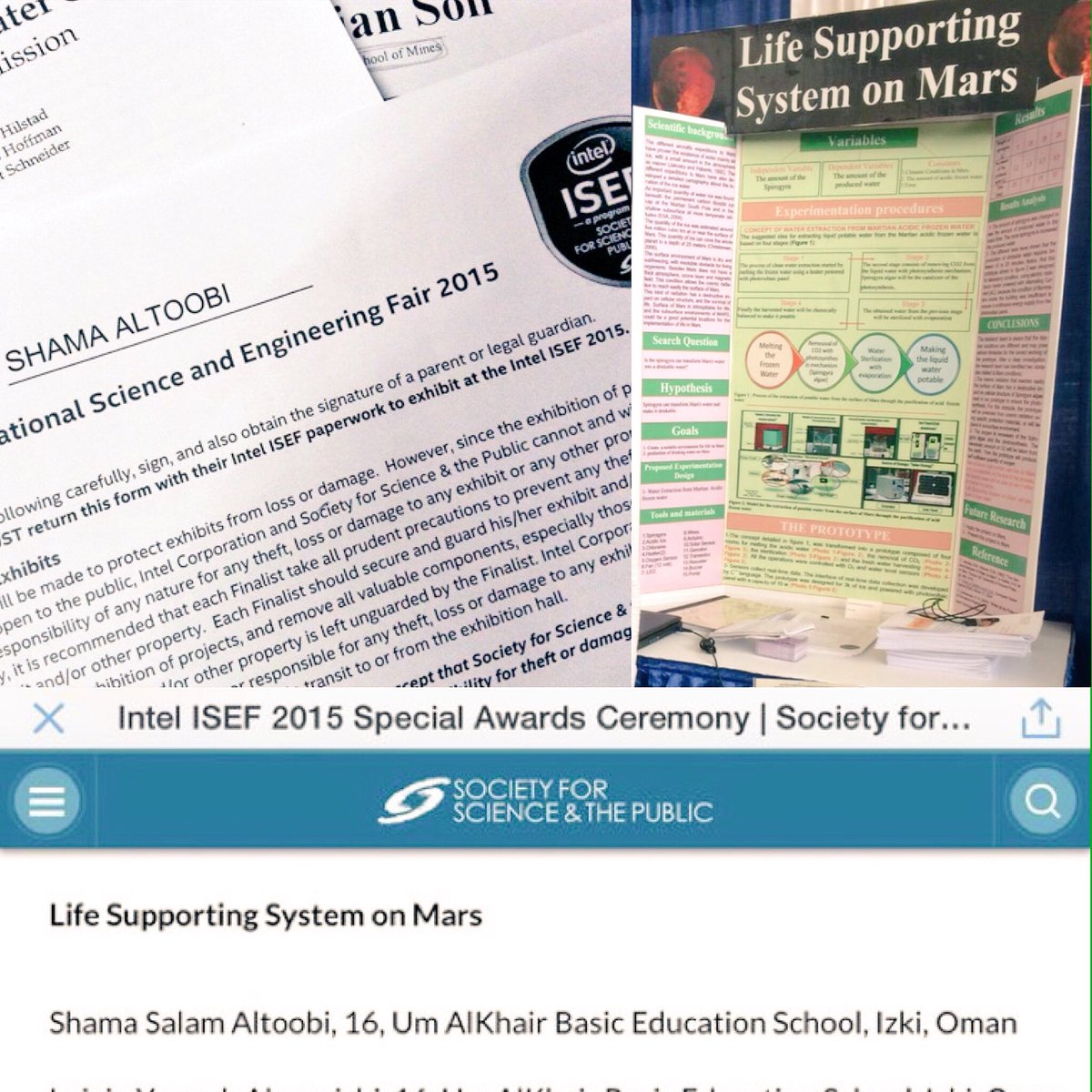 ShammaAltoobi's tweet photo. Reading tweets about #ISEF2016 brought last year memories 😍
#ISEF2015, remarkable experience ❤️won't happen again. https://t.co/Fjb5CAVtpQ