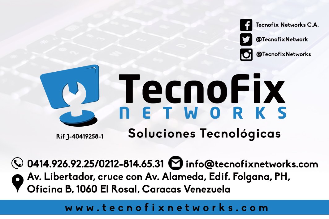TecnofixNet's tweet photo. Los mejores servicios en: #TecnoFixSupport #TecnoFixCCTV #TecnoFixNetworks #TúSoluciónEnTecnología #Chacao #Caracas https://t.co/siiNWs4WMk