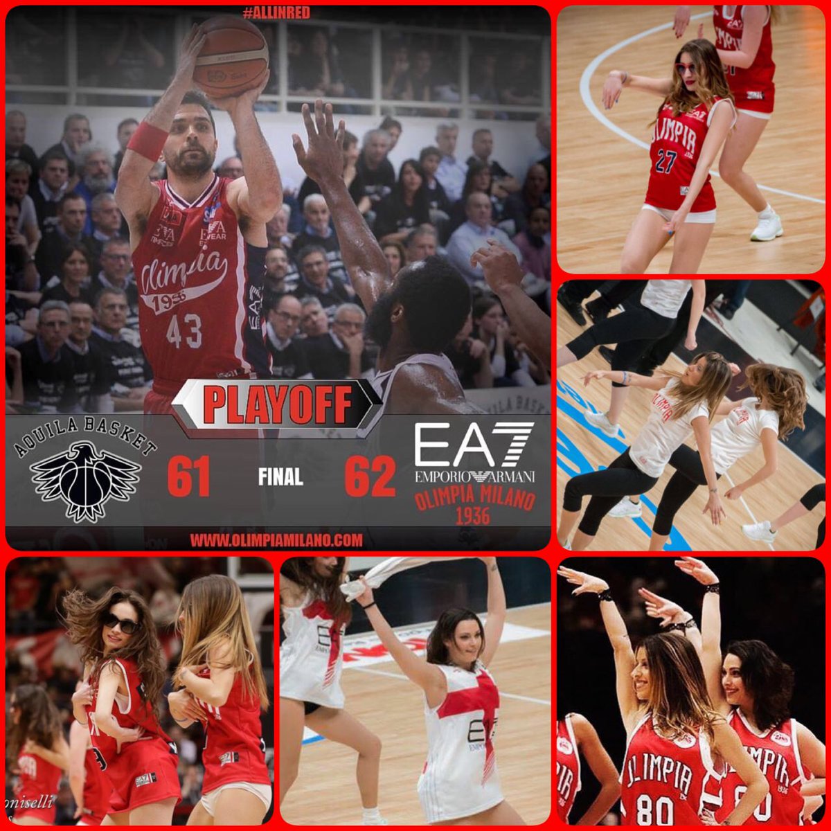 OlimpiaDTeam's tweet photo. #OlimpiaMilano vince gara3: è ora di #semifinale! grazie ai nostri  #meninred! #noiconvoisempre #gogirls #gomeninred https://t.co/JuamSYNDCH