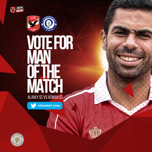 AlAhly's tweet photo. Retweet to vote for #Ahmed_Fathi as Al Ahly SC 's man of the match V.S. Aswan

#YallaYaAhly https://t.co/5m5pkPzc4o