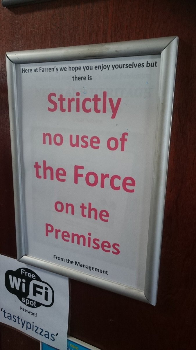 .@FarrensBar Malin Head Donegal hosting the filming of Star Wars this weekend has put up a new sign