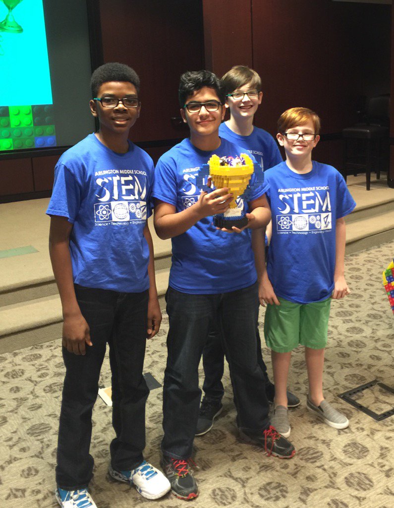SWEMemBots's tweet photo. The winner of the 3rd annual Lego Mindstorms is Arlington Middle! Great job! #swemembots https://t.co/ExzkB0EPZg