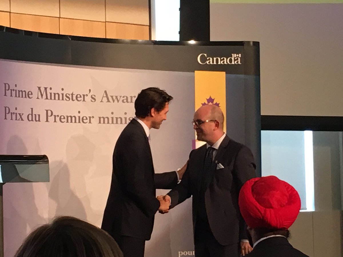 Chris_Bittle's tweet photo. Congratulations to Holy Cross's Jean-Paul Dupont, who won the Prime Minister's award for teaching excellence #StCath https://t.co/pOF13beRvK