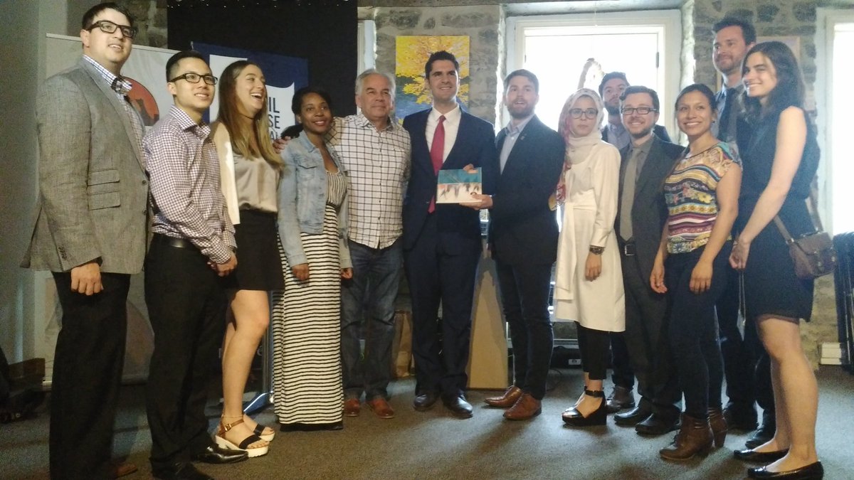 Très fiers de l'effort des membres du CjM, le lancement est un succès! 
#MTLJeunes #NativeMTL #PolMTL