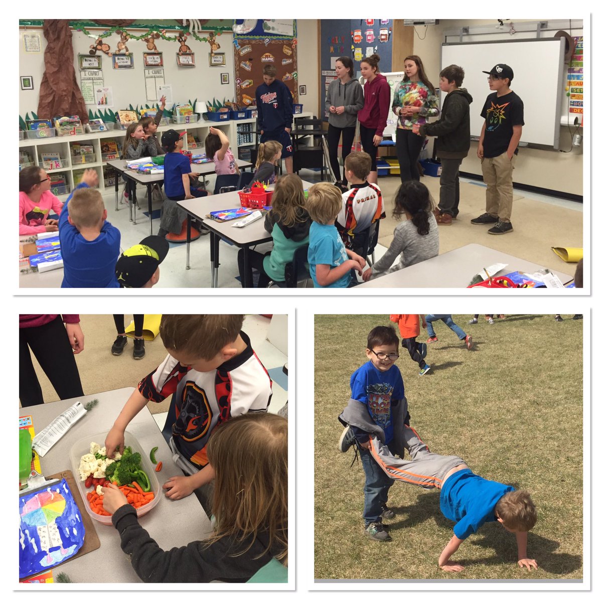 Thank you grade 7s for promoting healthy living and sharing with our grade 1s! <a href="/StMargueritecs/">St. Marguerite</a> <a href="/STA_ECSRD/">St.Thomas Aquinas</a> #❤️strong