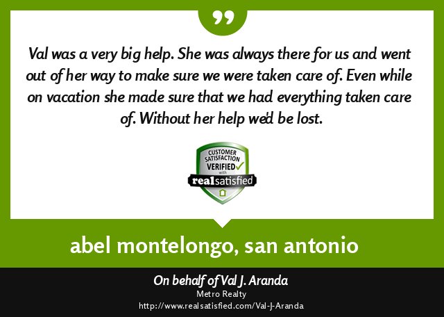 AgentVal's tweet photo. What beats a satisfied client? Not much. :) #iLovemyjob #agentval https://t.co/SJGrqMmOp7 via @realsatisfied https://t.co/z7fxfQ7Y1o