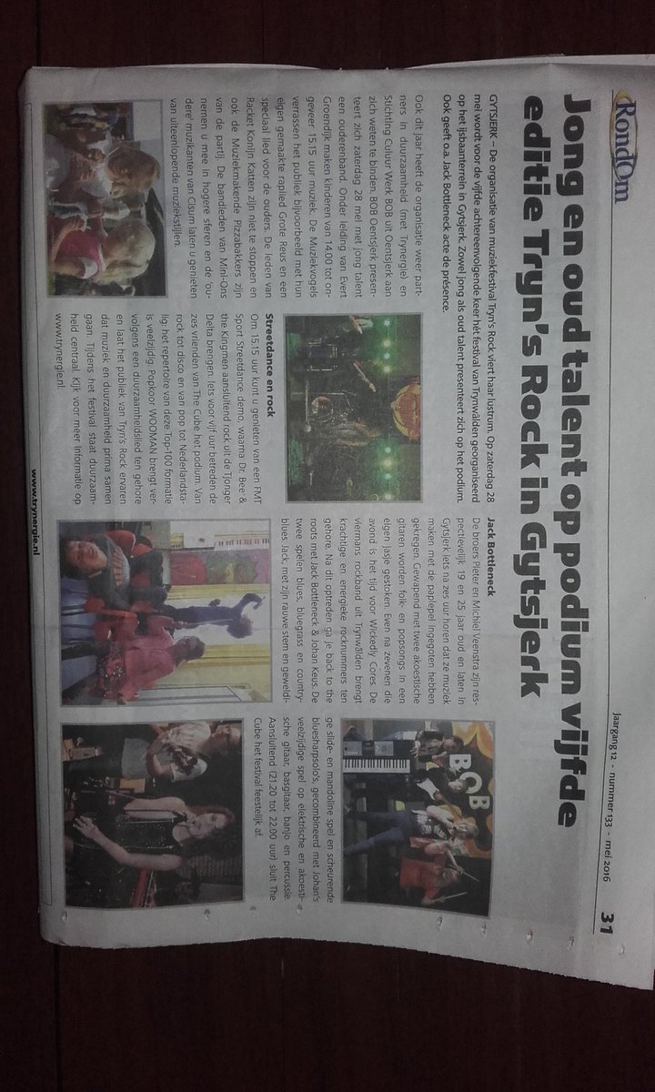 eeuweSdevries's tweet photo. Mooie PROMO in blad RondOm Leeuwarden https://t.co/hdUzMlAX7a #rondom #fryslan #Trynwalden  #Lowlands #omropfryslan https://t.co/BjC4xvF6dr