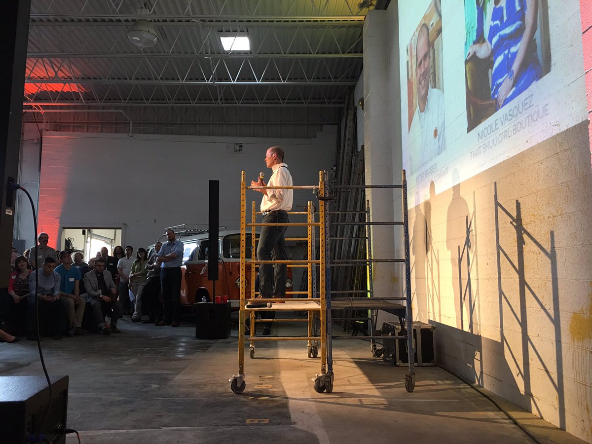 PremiseStudio1's tweet photo. Peter from @twodudespaint speaking at tonight's #cultivatelancaster! https://t.co/Am1z7oBhm2