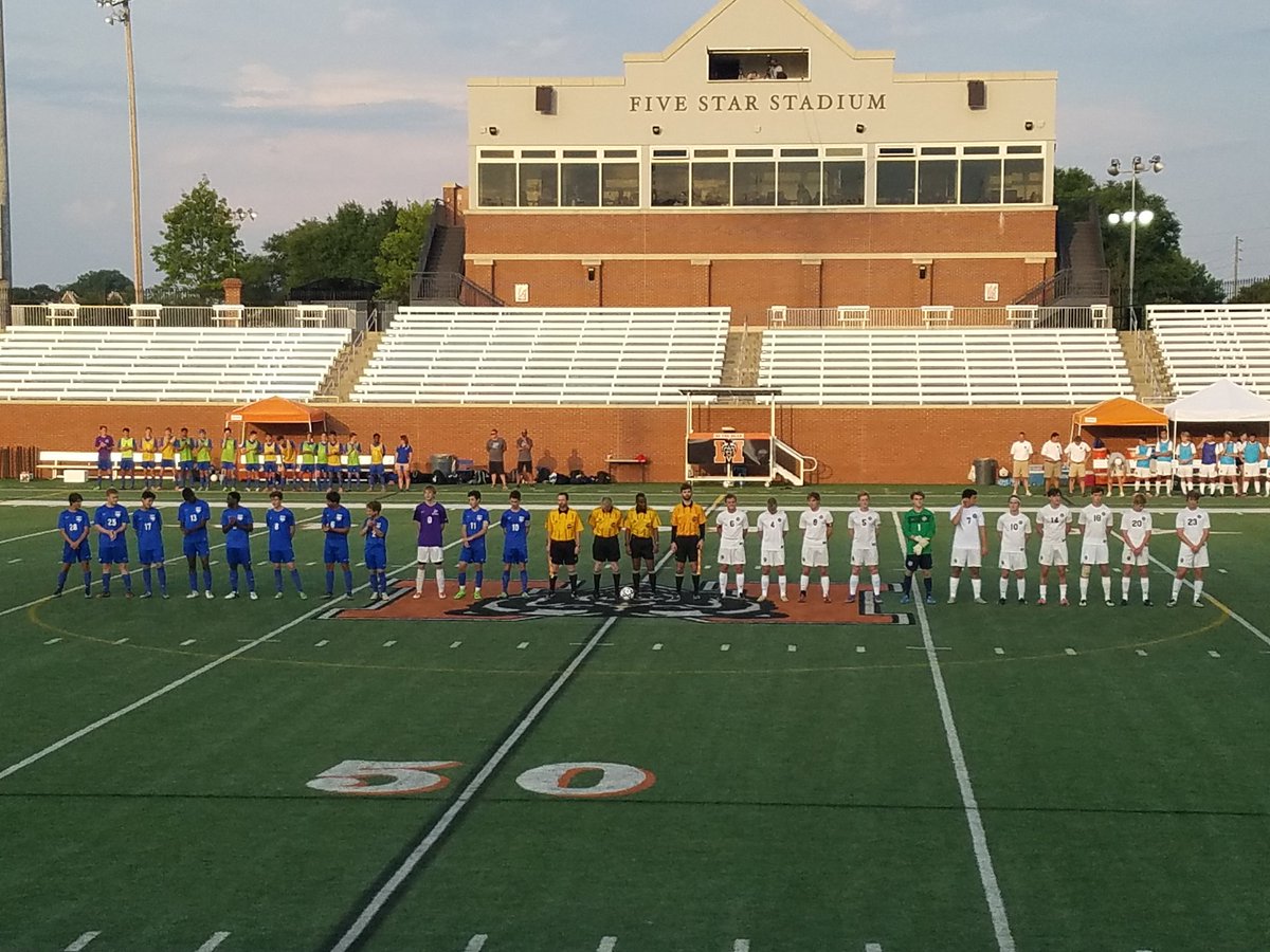 Starters on field